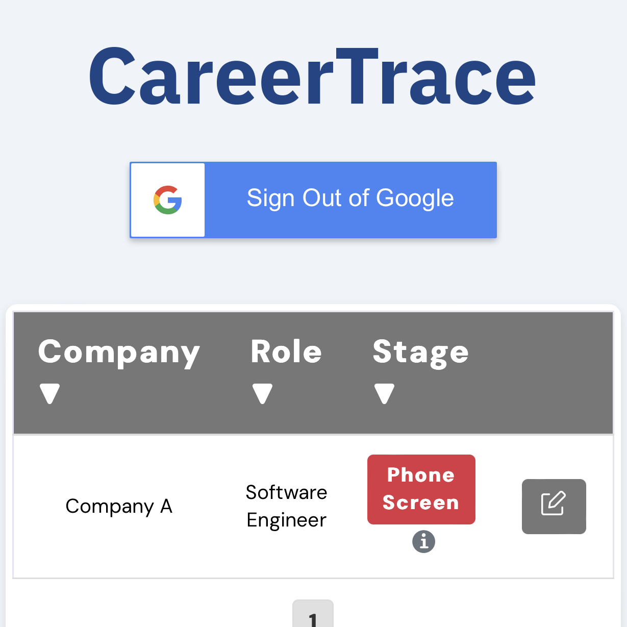 CareerTrace - Job Application Tracker project logo